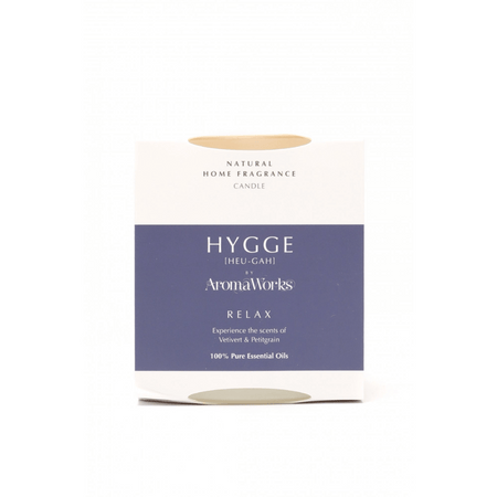 AromaWorks HYGGE RELAX - Vetivert & Petitgrain Candle with Essential Oil- Lillys Pharmacy and Health Store