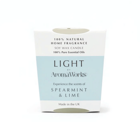 AromaWorks Light Range - Spearmint & Lime Candle 30cl- Lillys Pharmacy and Health Store