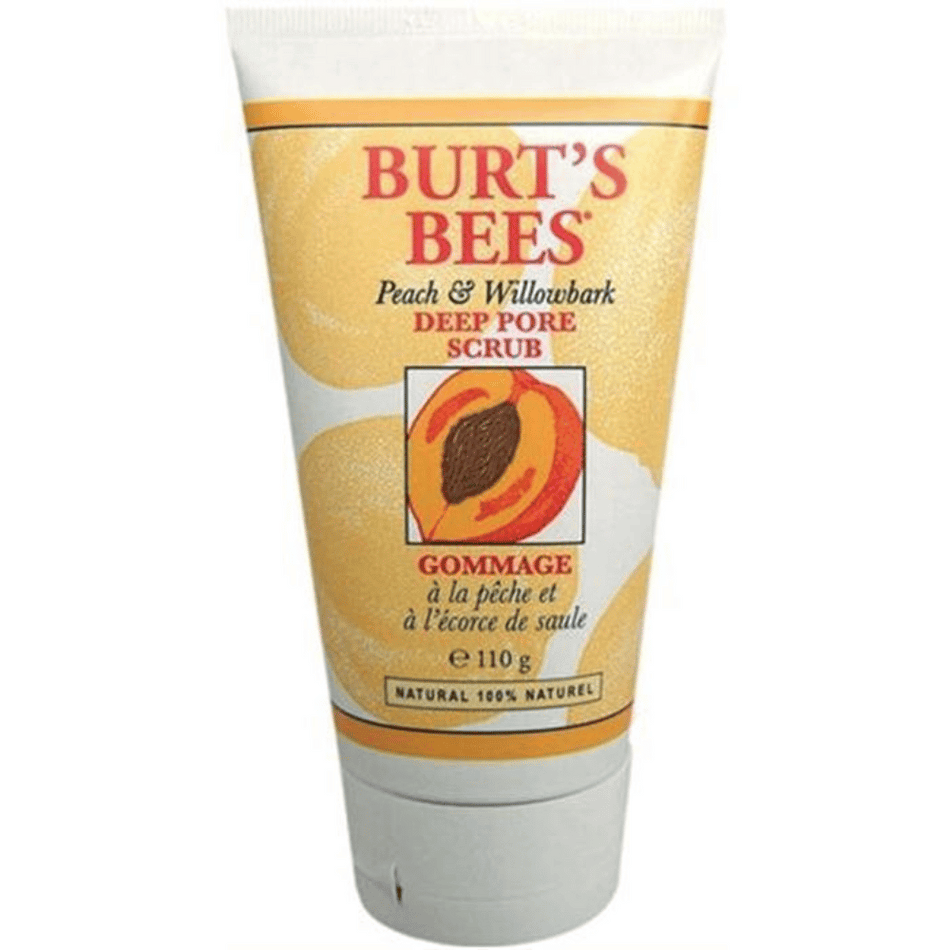 Burts Bees Peach & Willow Bark Deep Pore Scrub 110g- Lillys Pharmacy and Health Store