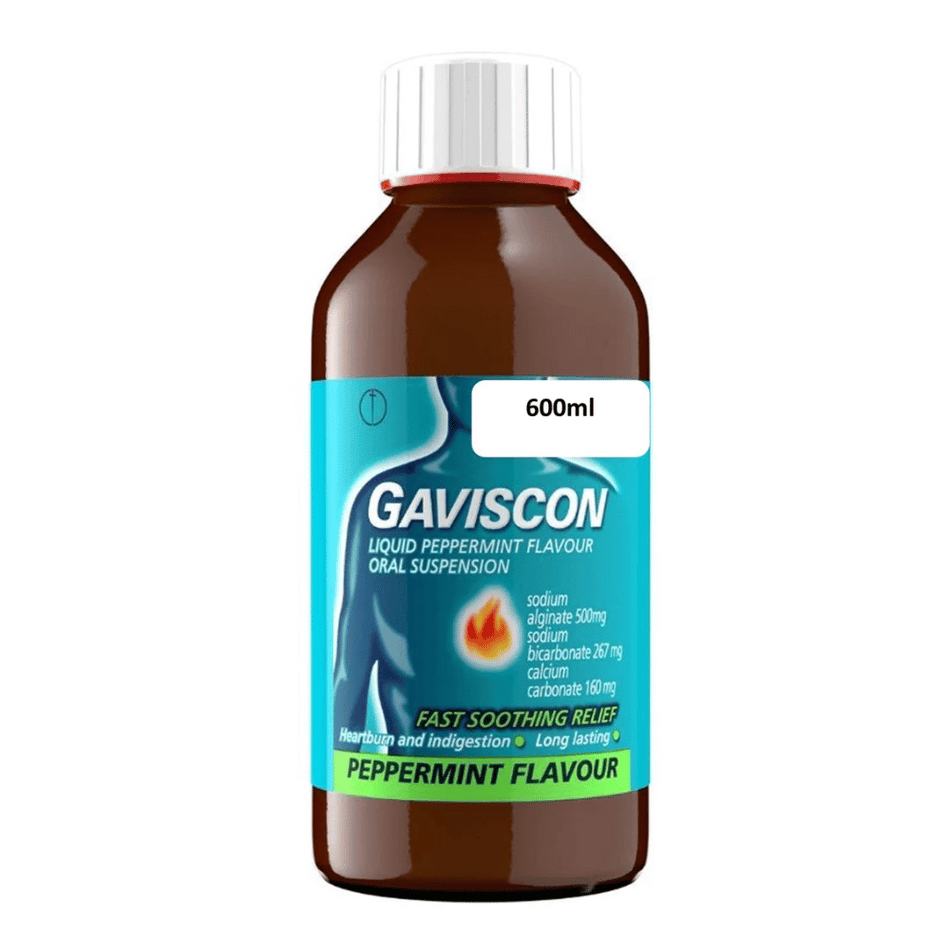 Gaviscon Peppermint Liquid 600ml- Lillys Pharmacy and Health Store