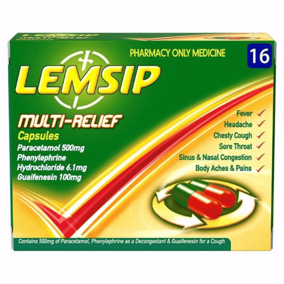 Lemsip Multi Release Capsules 500 mg / 16's- Lillys Pharmacy and Health Store