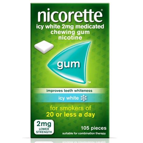 Nicorette 2mg Gum Icy White  