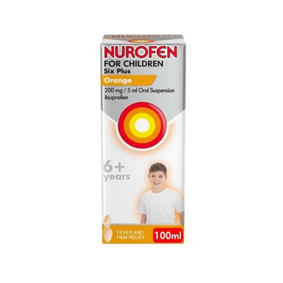 Nurofen Children Oral Suspension Orange w/ Spoon 100ml- Lillys Pharmacy and Health Store