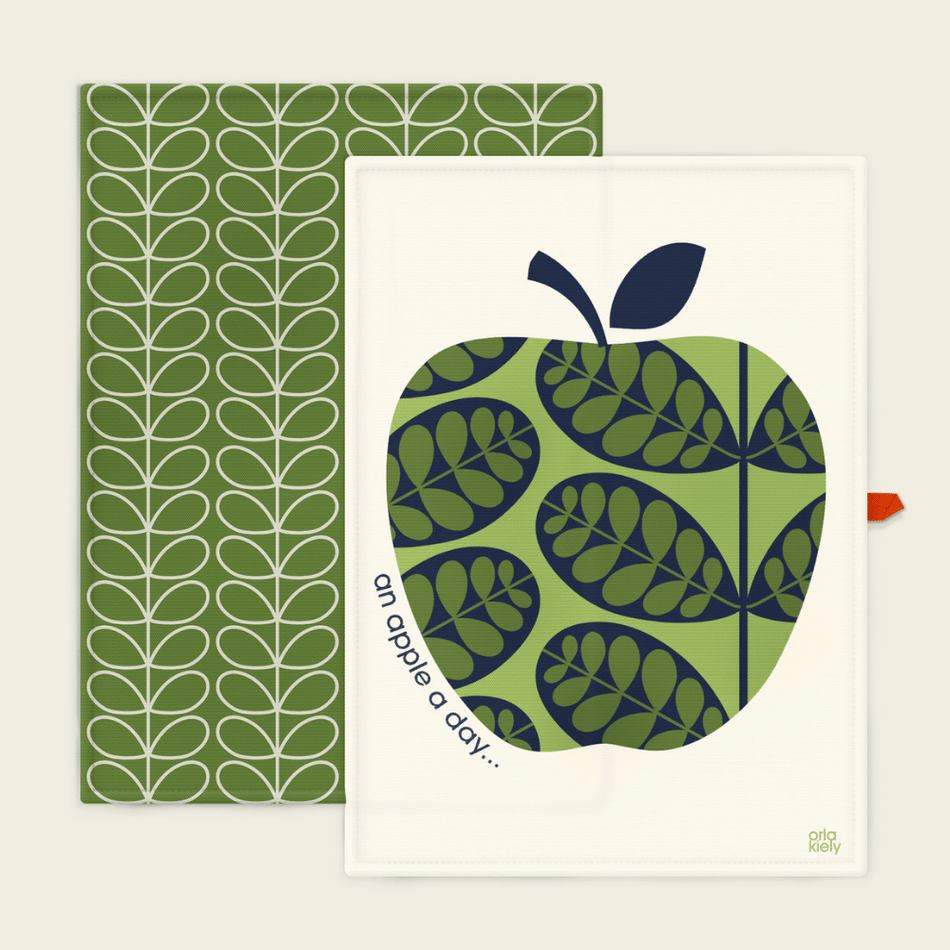 Orla Kiely Set Of 2 T-Towels - Apple A Day- Lillys Pharmacy and Health Store
