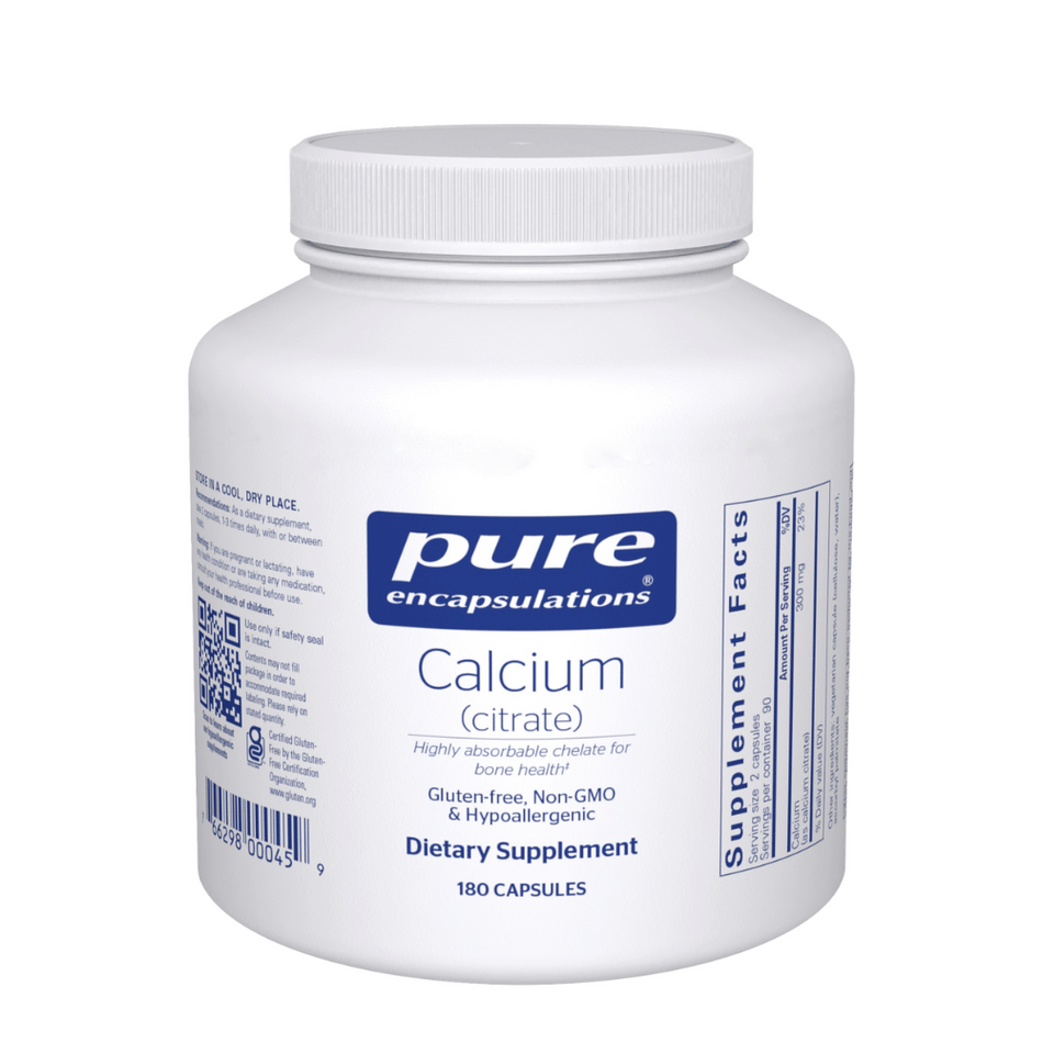 Pure Encapsulations Calcium (citrate) 180's- Lillys Pharmacy and Health Store