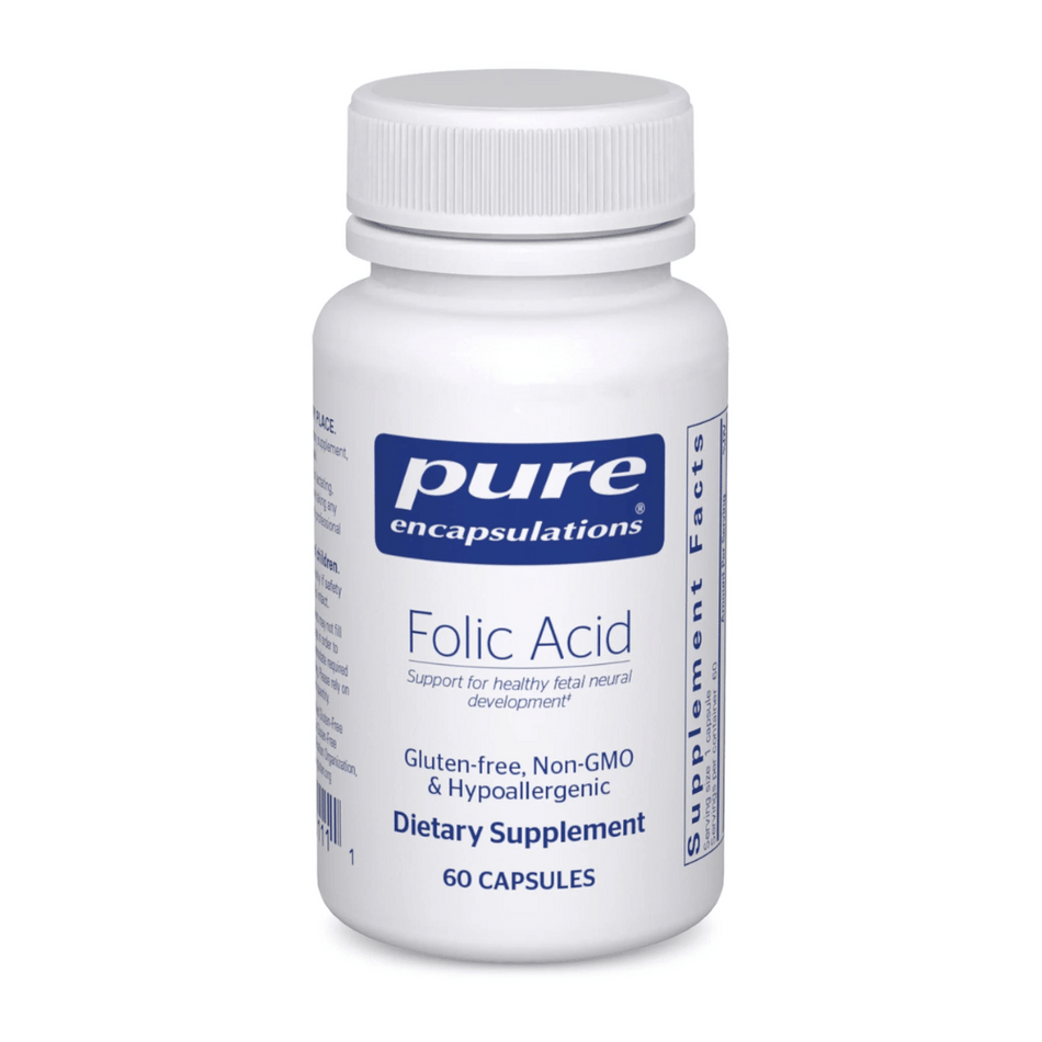 Pure Encapsulations Folic Acid 60's- Lillys Pharmacy and Health Store