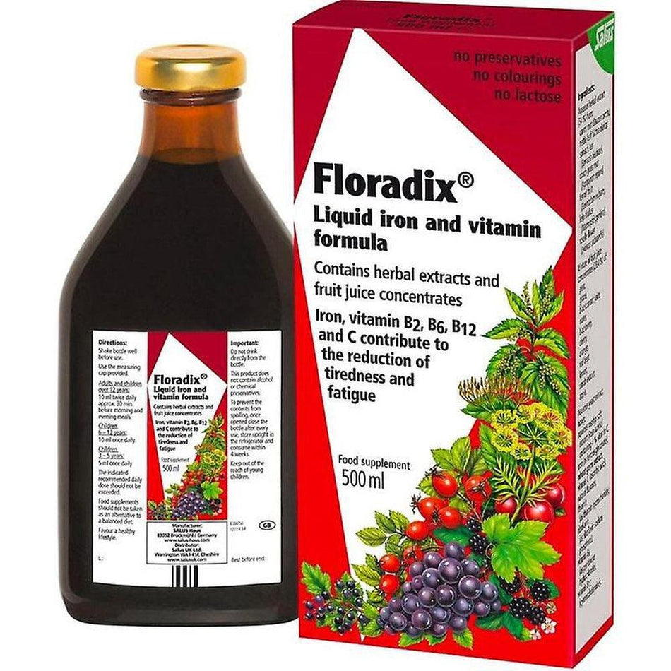 Salus Haus Floradix Liquid Formula 500ml- Lillys Pharmacy and Health Store