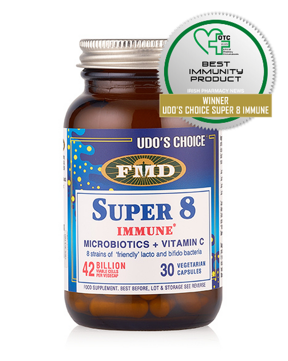 Udo's Choice Super 8 Microbiotic 30 Caps- Lillys Pharmacy and Health Store