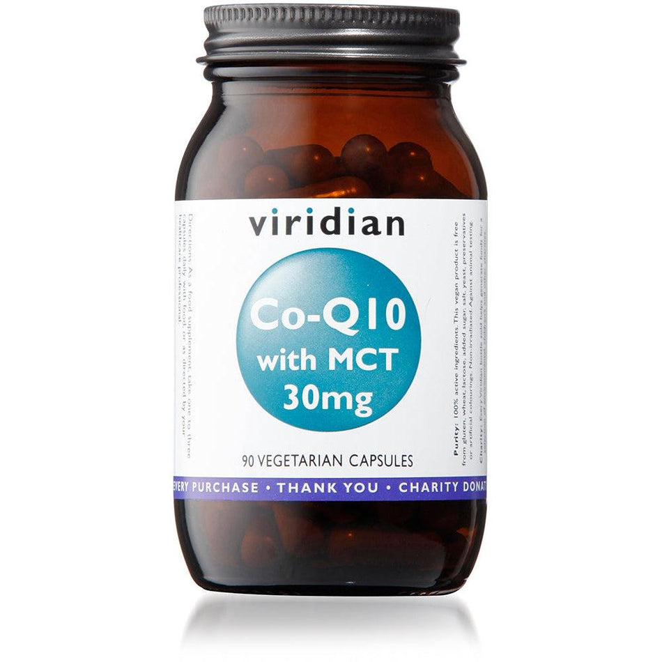 Viridian Co enzyme Q10 30mg with MCT 90 Veg Caps- Lillys Pharmacy and Health Store
