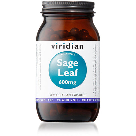 Viridian Sage Leaf Extract 600mg 90 Veg Caps- Lillys Pharmacy and Health Store