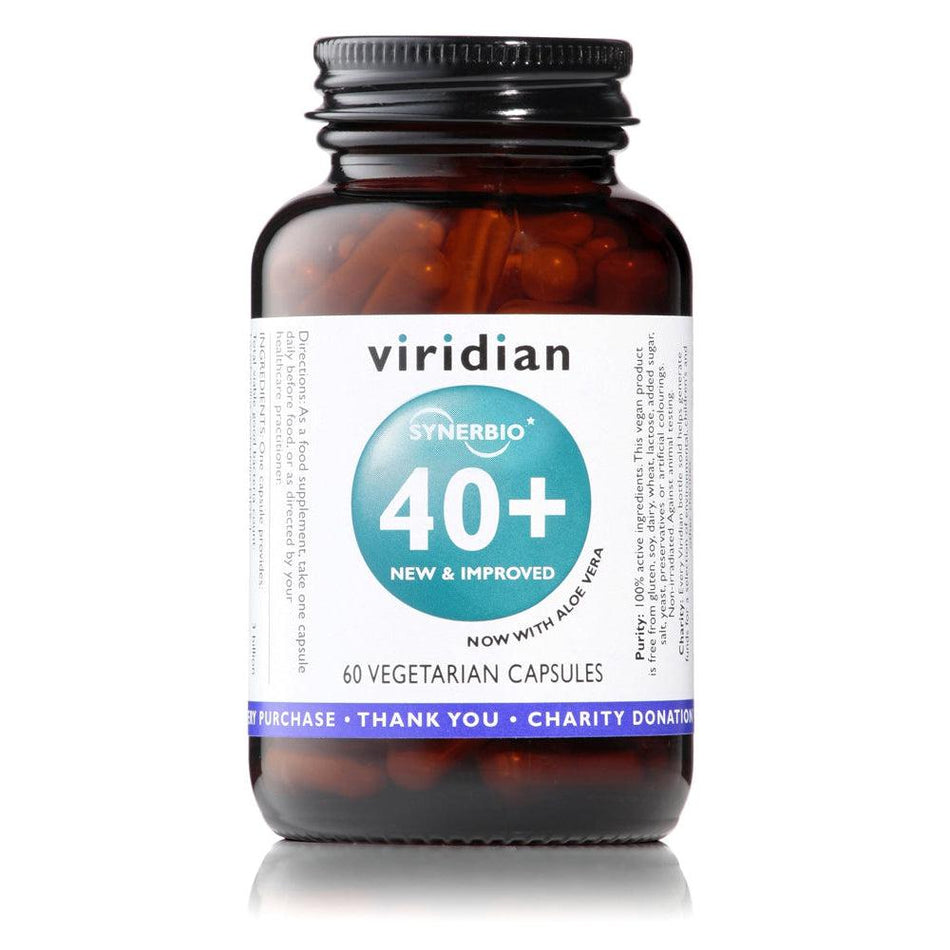 Viridian Synerbio 40+ 60 Veg Caps- Lillys Pharmacy and Health Store