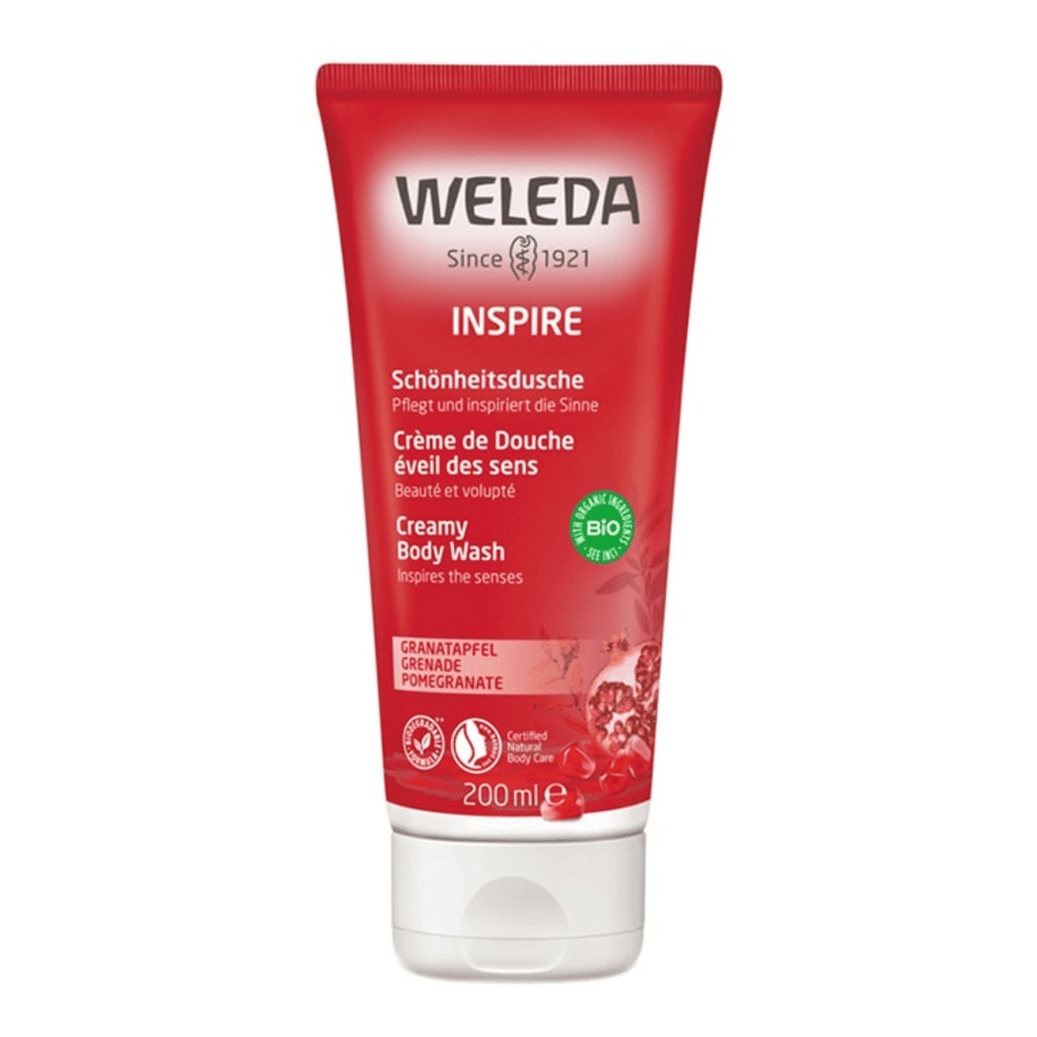 Weleda Inspire Pomegranate Creamy Body Wash 200ml- Lillys Pharmacy and Health Store