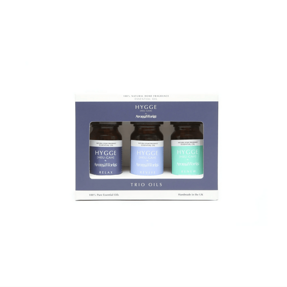 AROMA WORKS Hygge Relax, Renew & Revive Trio 10ml Oil- Lillys Pharmacy and Health Store