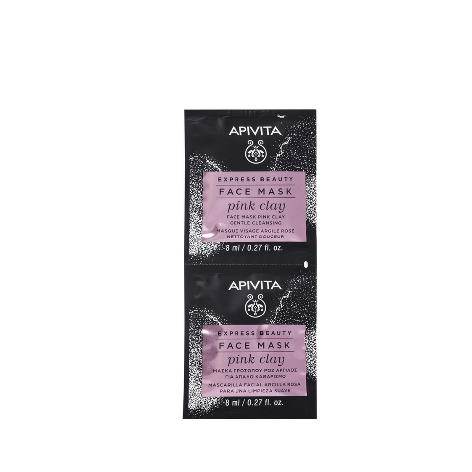 Apivita Pink Clay Gentle Cleansing Face Mask 2X8ml| | Lillys Pharmacy