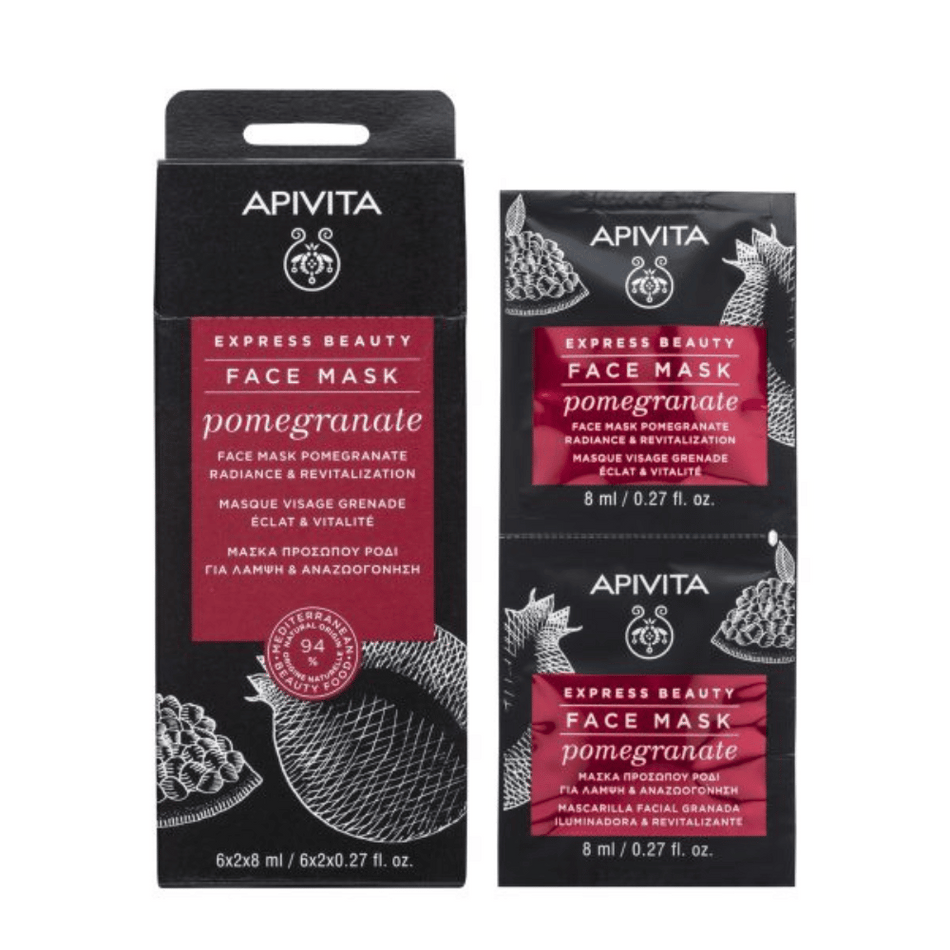 Apivita Pomegranate Brightening & Antioxidant Face Mask 2X8ml