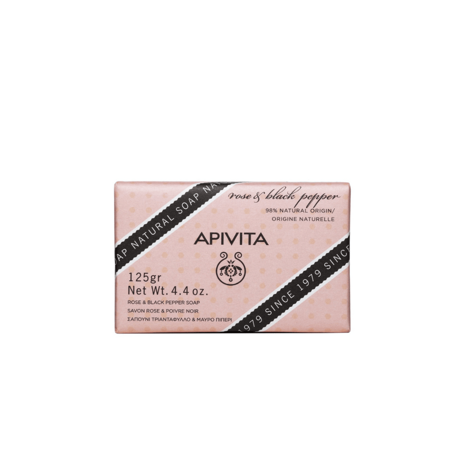 Apivita Rose & Black Pepper Soap 125G