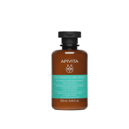 Apivita-Shampoo Oily Roots & Dry Ends( With Nettle & Propolis) 250ml| | Lillys Pharmacy