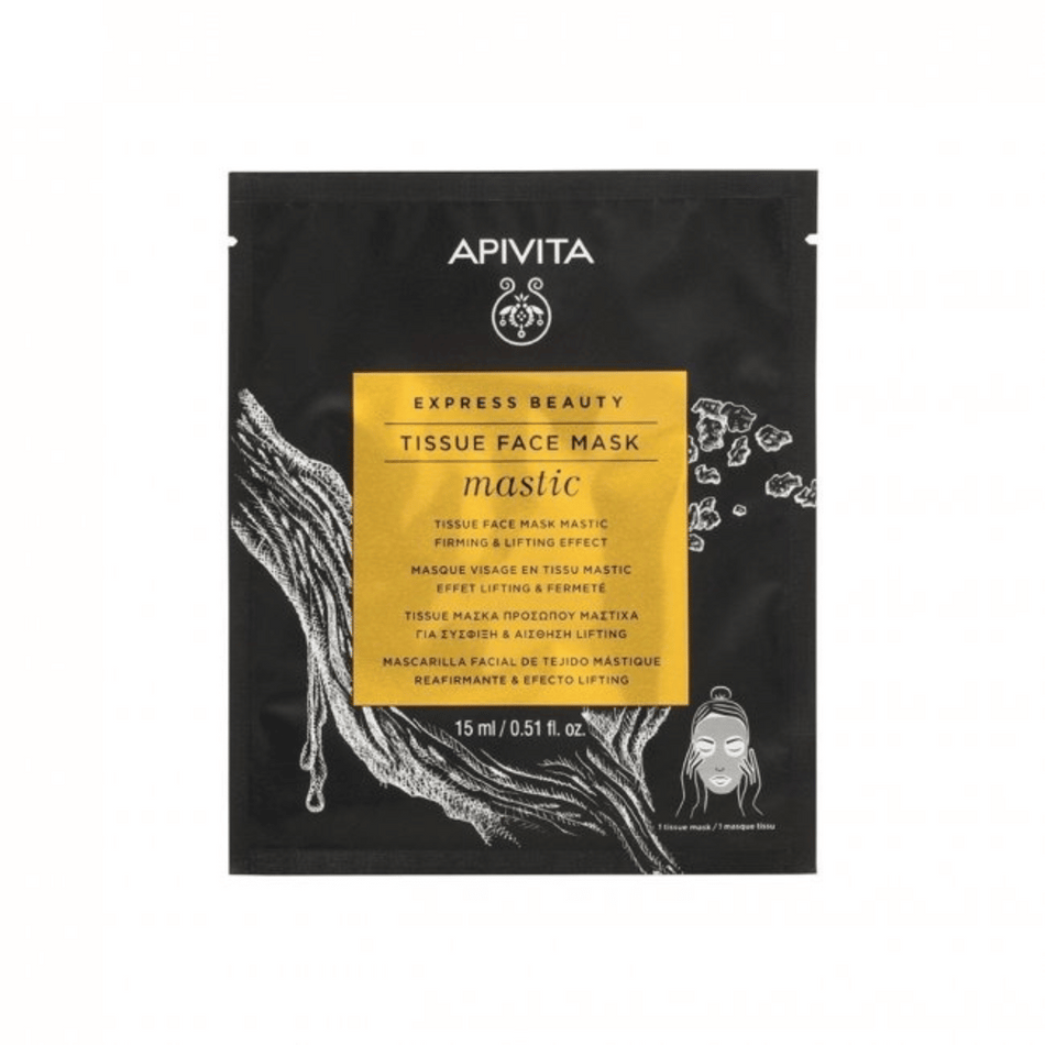 Apivita Tissue Face Mask- Mastic Firming & Lifting Effect 15ml| | Lillys Pharmacy