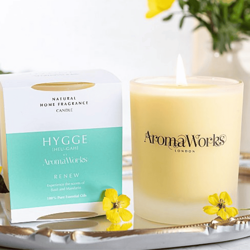 Aroma Works Hygge Renew Basil & Mandarin Candle- Lillys Pharmacy and Health Store