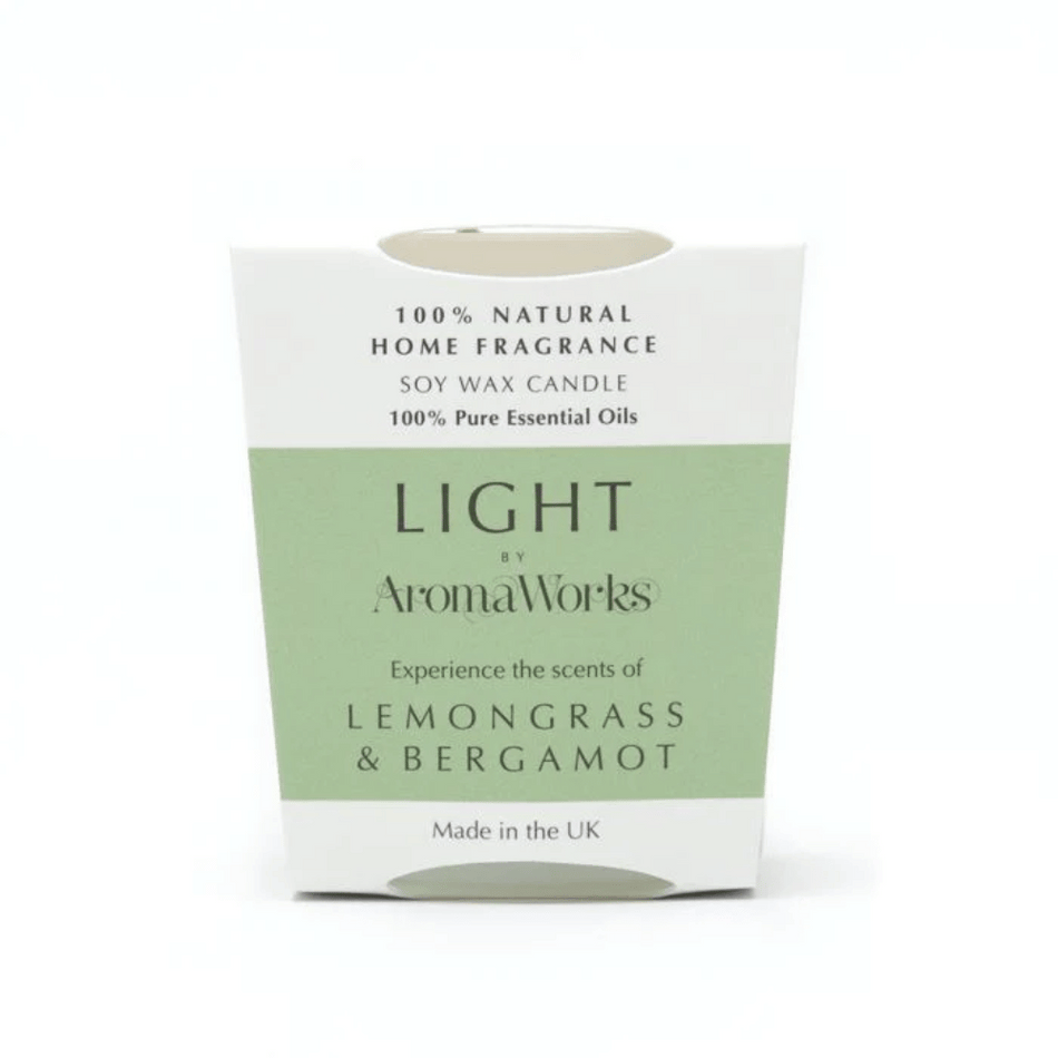Aroma Works Light Range Lemongrass & Bergamot Candle 10cl Small- Lillys Pharmacy and Health Store