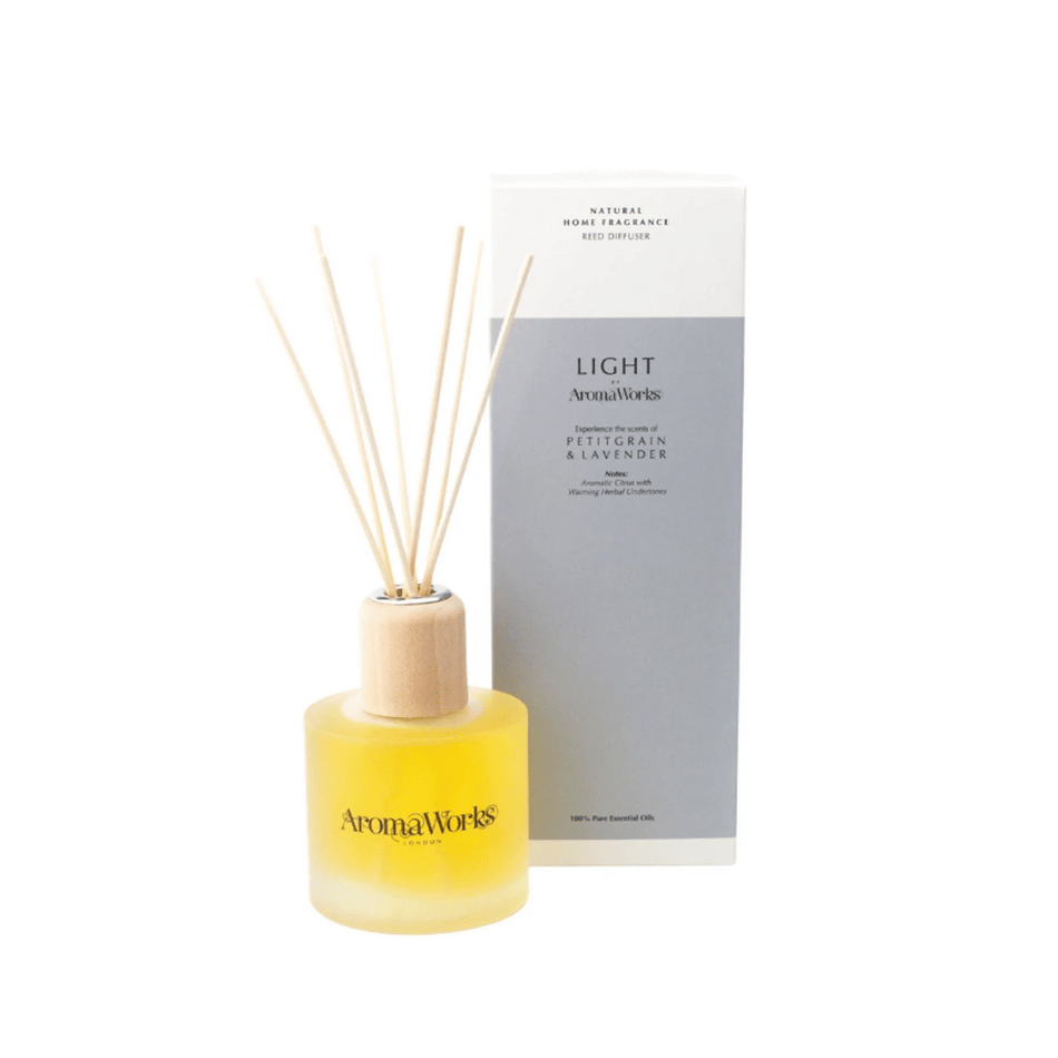 Aroma Works Light Range Petitgrain & Lavender Reed Diffuser 100ml- Lillys Pharmacy and Health Store