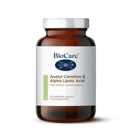 Biocare Acetyl Carnitine Alpha Lipoic Acid 30 Caps- Lillys Pharmacy and Health Store