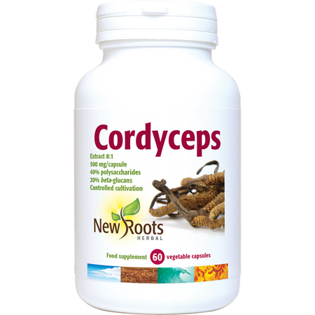 New Roots Cordyceps 500mg 60 Capsules- Lillys Pharmacy and Health Store
