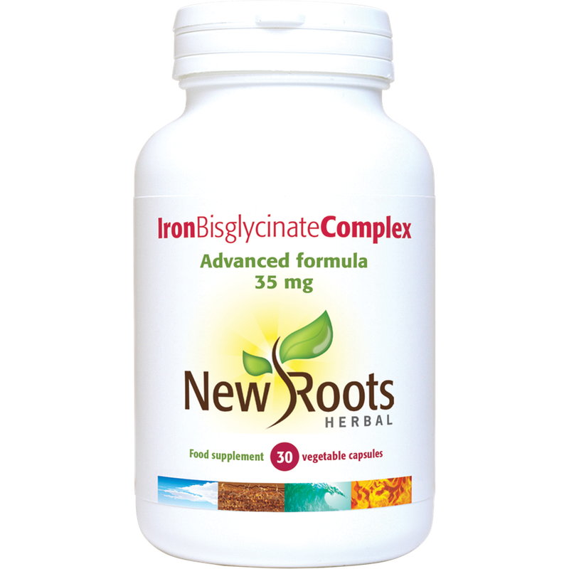 New Roots Iron Bisglycinate Complex 35mg 30 Capsules- Lillys Pharmacy and Health Store