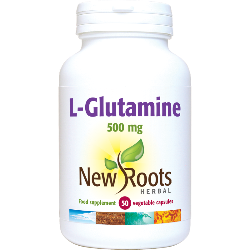 New Roots L-Glutamine 500mg 50 Capsules- Lillys Pharmacy and Health Store