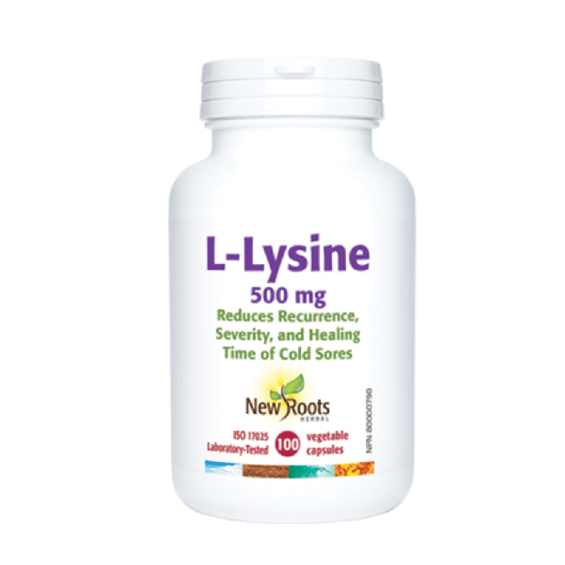 New Roots L-Lysine 500mg 100 Capsules- Lillys Pharmacy and Health Store