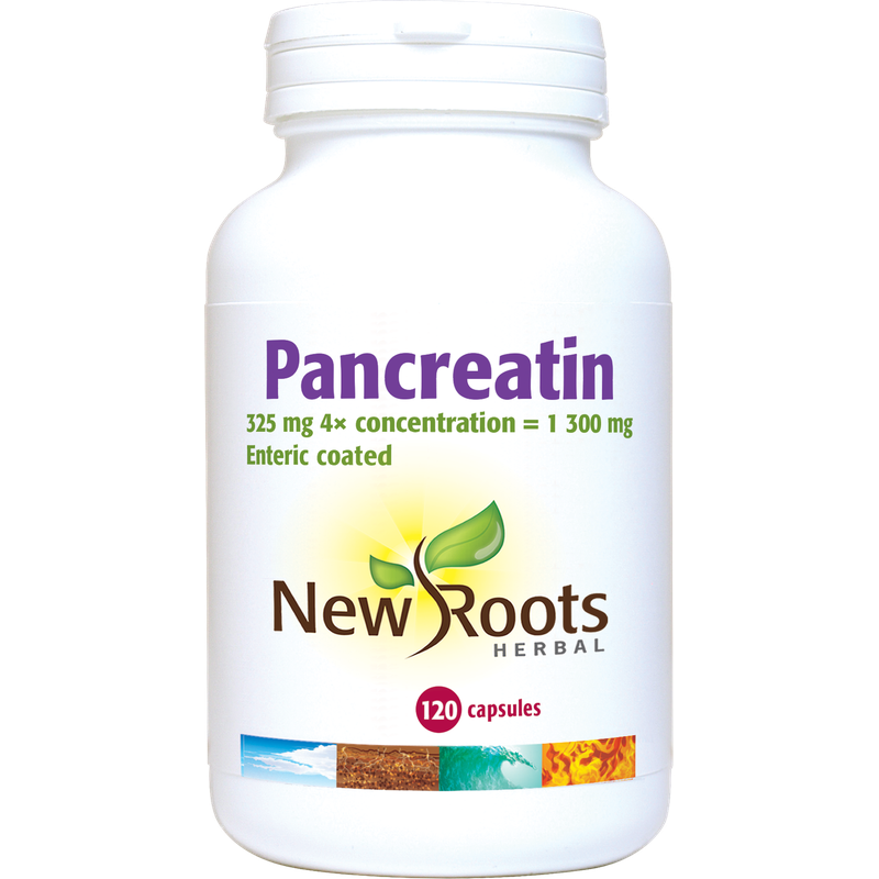 New Roots Pancreatin 1.300mg 120 Capsules- Lillys Pharmacy and Health Store