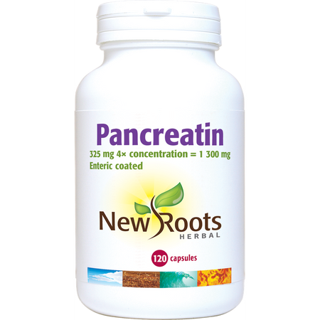 New Roots Pancreatin 1.300mg 120 Capsules- Lillys Pharmacy and Health Store
