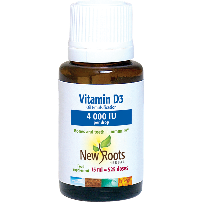 New Roots Vitamin D3 4.000 IU liquid 15 ml- Lillys Pharmacy and Health Store