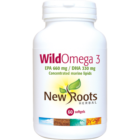 New Roots Wild Omega-3 EPA 660 DHA 330 60 Softgels- Lillys Pharmacy and Health Store