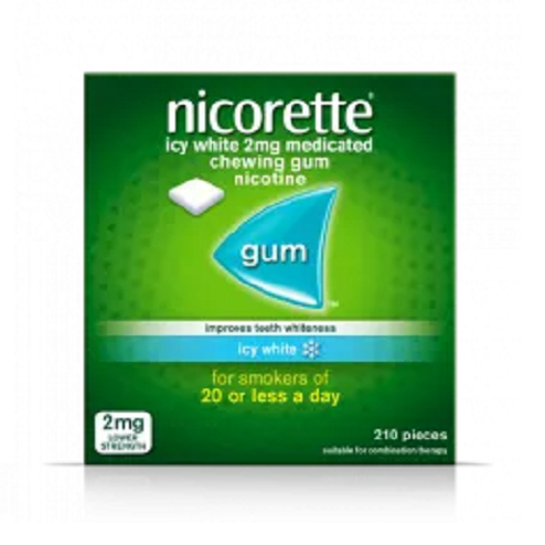 Nicorette 2mg Gum Icy White- Lillys Pharmacy and Health Store