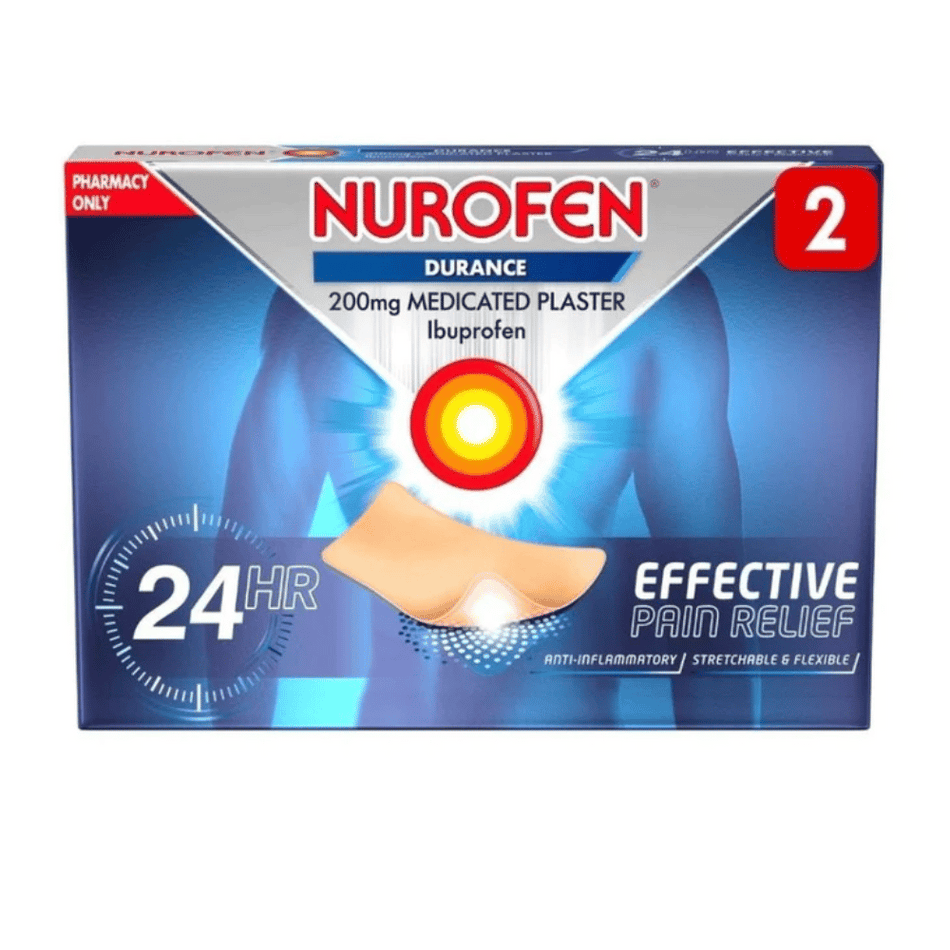 Nurofen Durance 200mg Medicated Plaster 2's- Lillys Pharmacy and Health Store