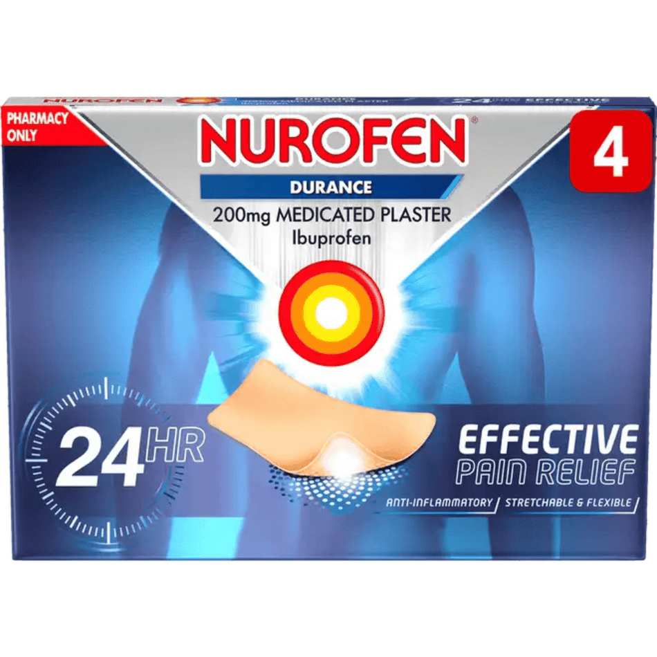 Nurofen Durance 200mg Medicated Plaster 4's- Lillys Pharmacy and Health Store