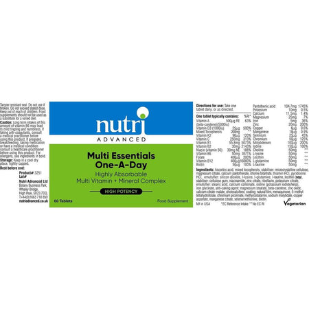 Nutri Advanced Multi Essential One A Day- Lillys Pharmacy and Health Store