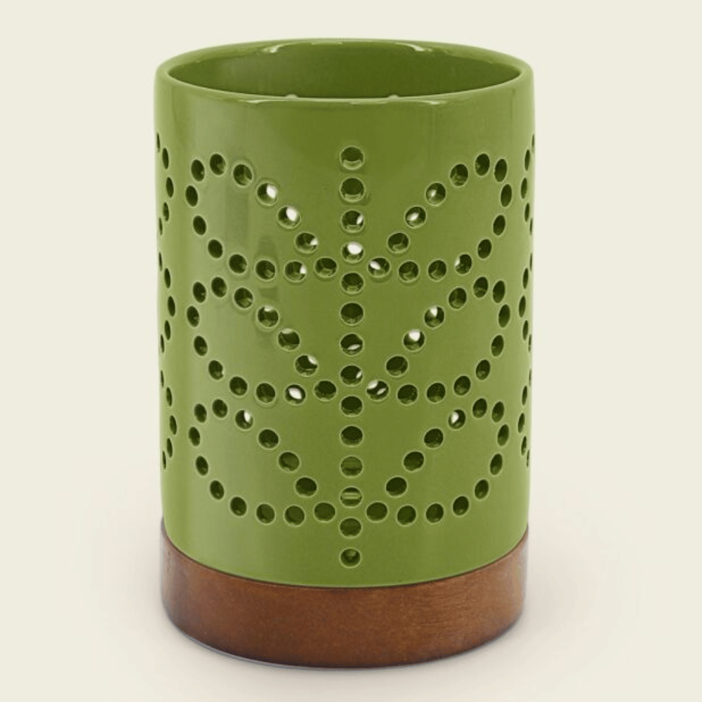 Orla Kiely Ceramic Lantern - Linear Stem Olive- Lillys Pharmacy and Health Store