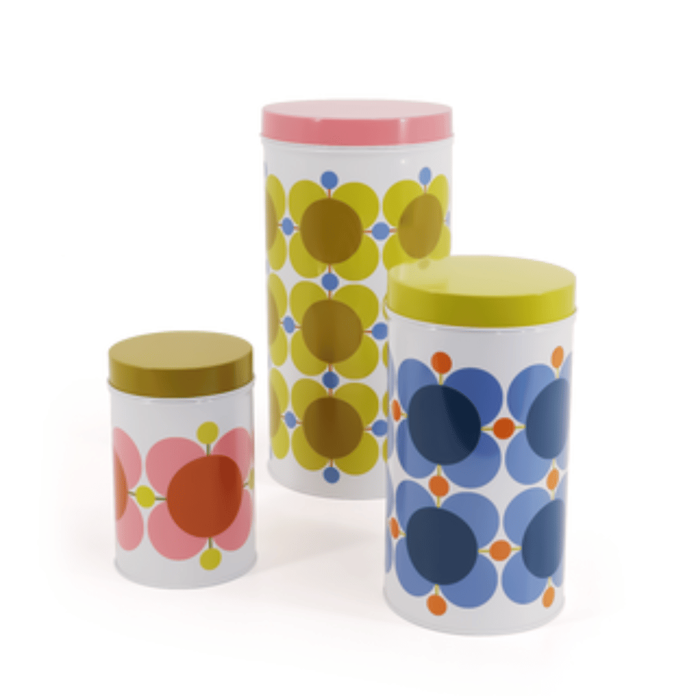 Orla Kiely Nesting Cannister Tins - Set Of 3 (Atomic Flower Print)- Lillys Pharmacy and Health Store