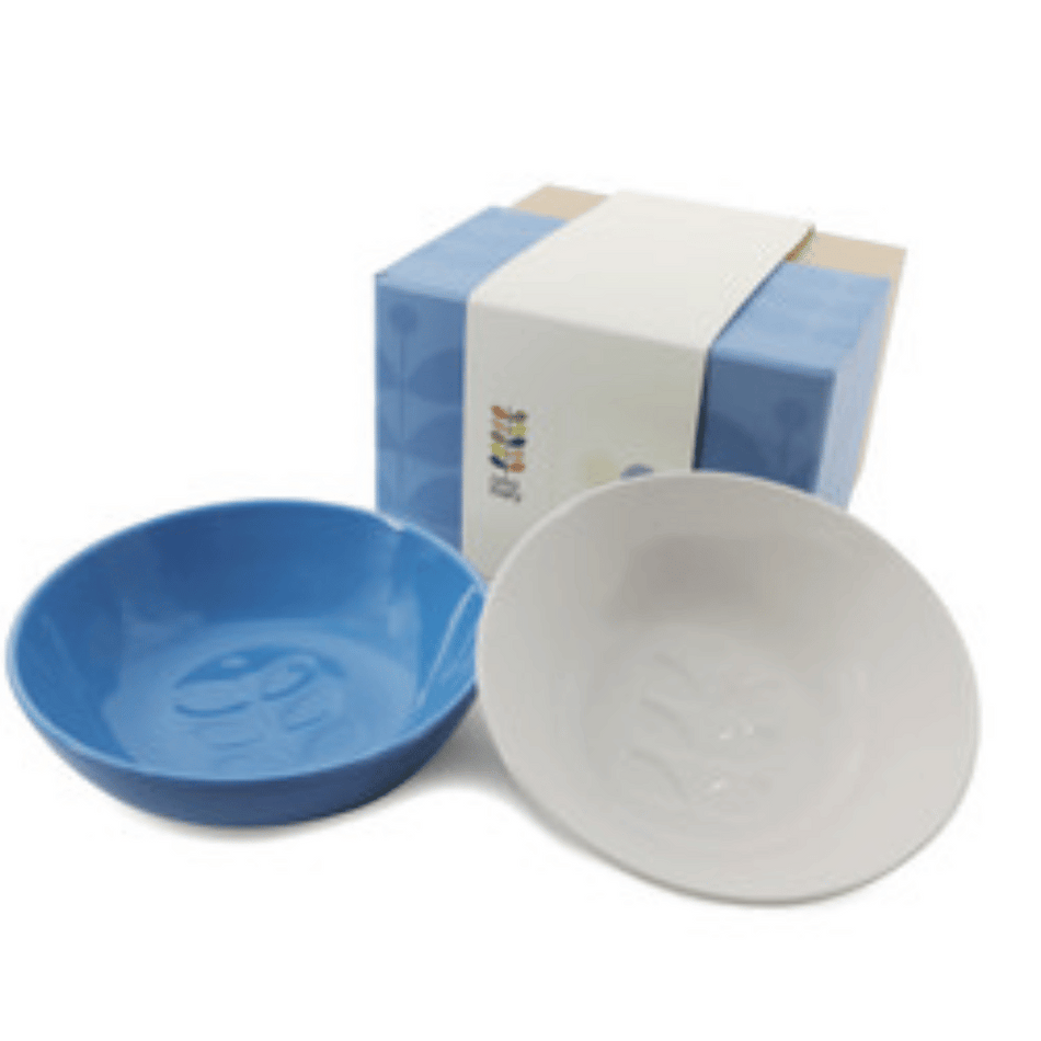 Orla Kiely S/2 Debossed Cereal Bowls - Sky & Cream (165Mm)- Lillys Pharmacy and Health Store