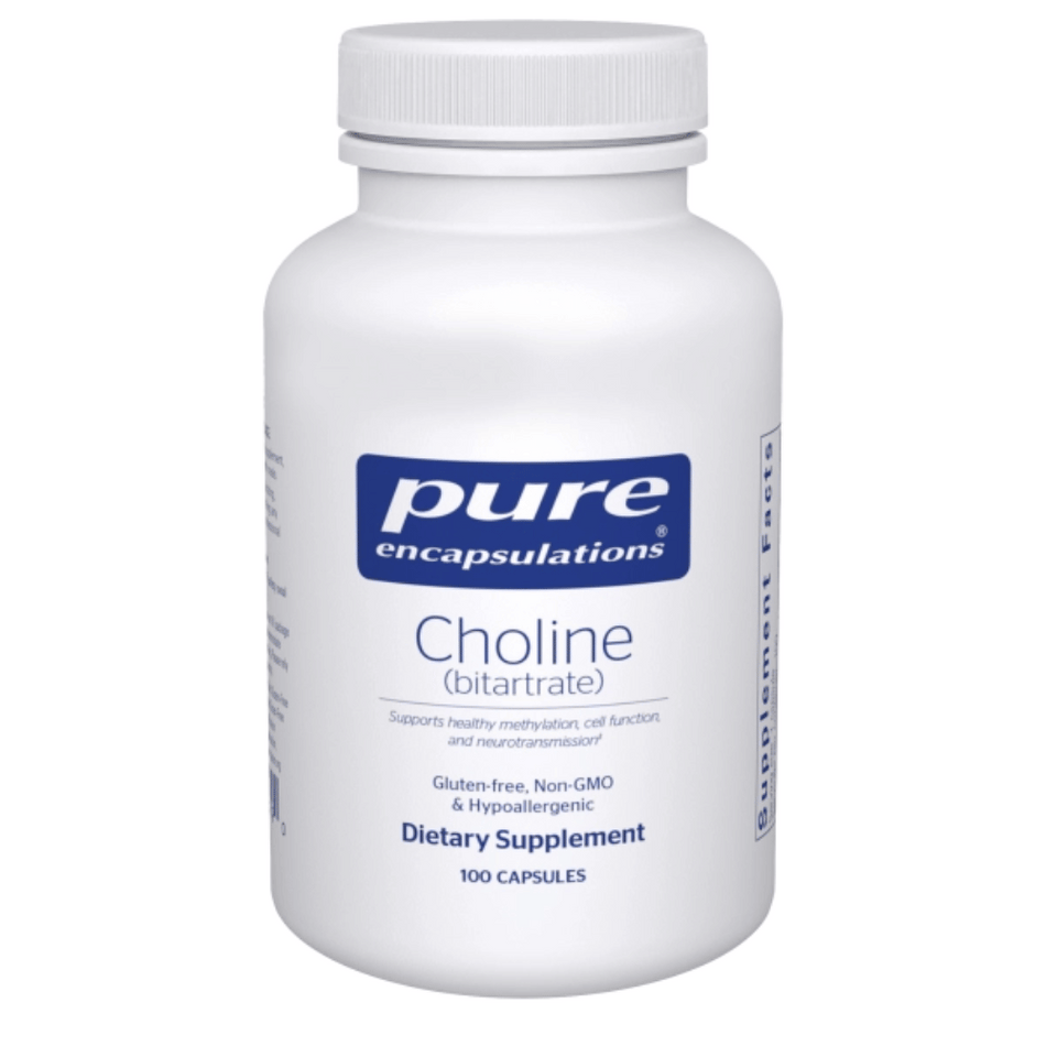 Pure Encapsulations Choline (Bitartrate) 100 capsule- Lillys Pharmacy and Health Store