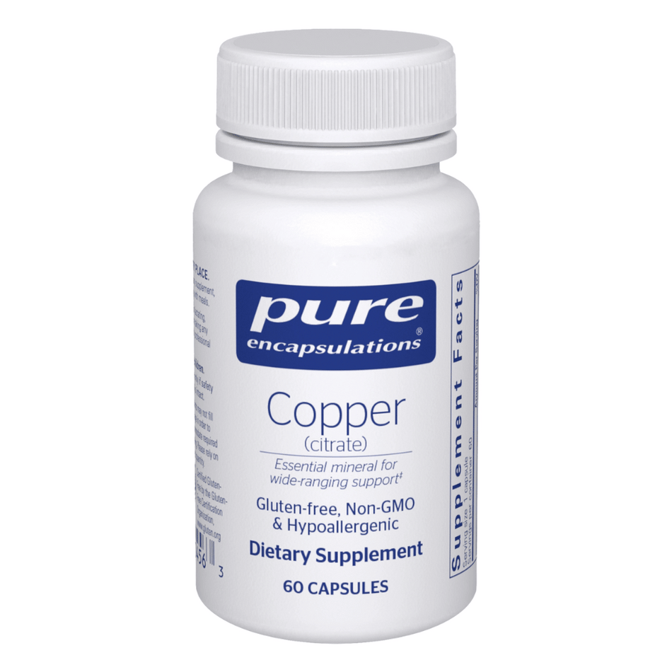 Pure Encapsulations Copper (citrate) 60's- Lillys Pharmacy and Health Store