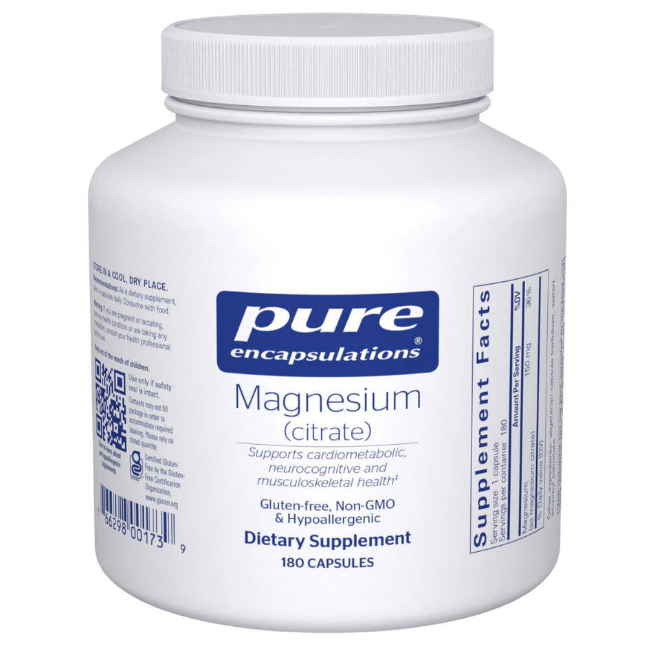 Pure Encapsulations Magnesium (Citrate) 180's- Lillys Pharmacy and Health Store