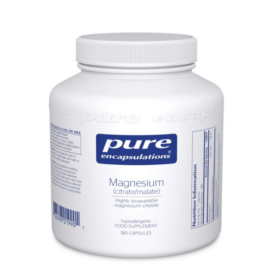 Pure Encapsulations Magnesium (citrate/malate) 180's- Lillys Pharmacy and Health Store