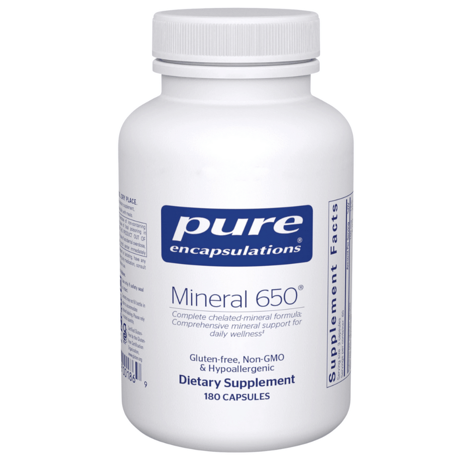 Pure Encapsulations Mineral 650A 180's- Lillys Pharmacy and Health Store