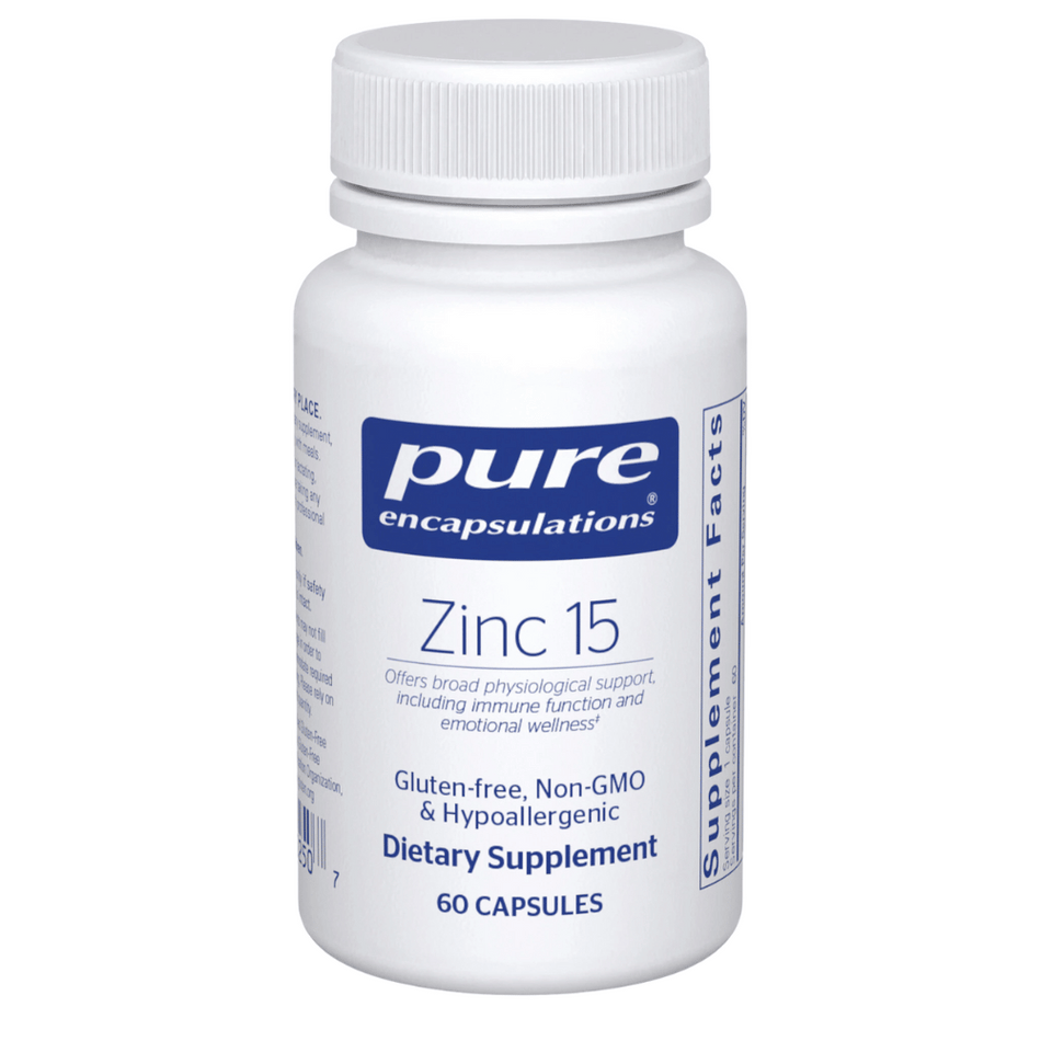 Pure Encapsulations Zinc 15 60's- Lillys Pharmacy and Health Store