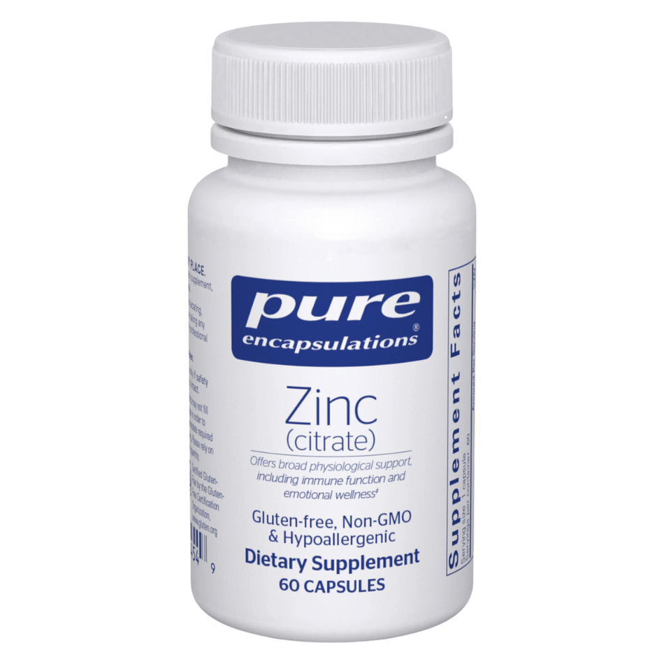Pure Encapsulations Zinc (citrate) 60's- Lillys Pharmacy and Health Store