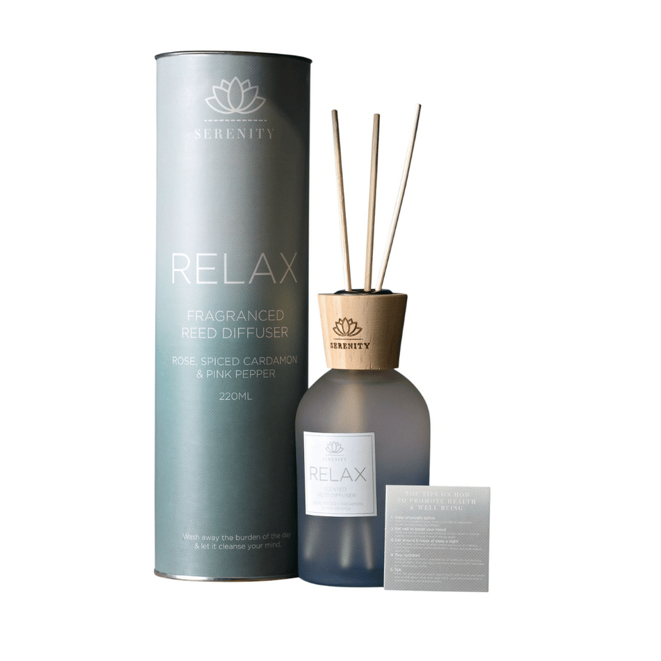 Serenity Relax Diffuser Rose, Cardamon & Pink Pepper 220 ml- Lillys Pharmacy and Health Store