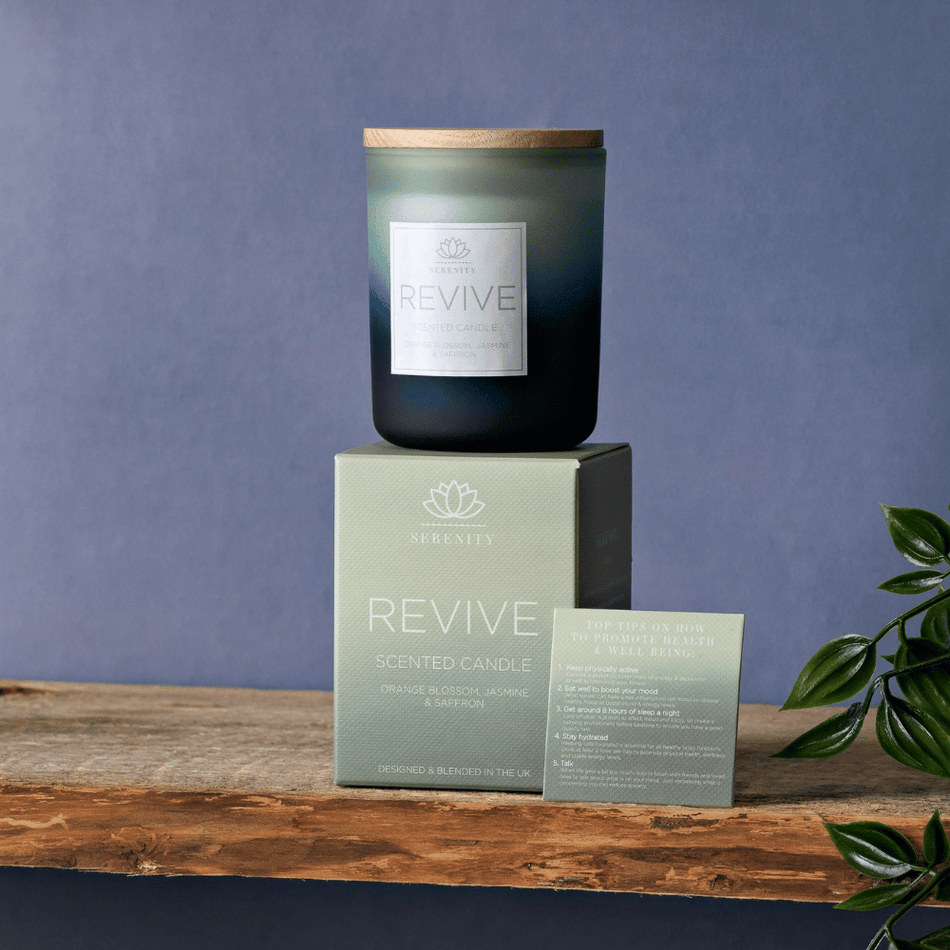 Serenity Revive Candle 120g Orange Blossom, Jasmine & Saffron- Lillys Pharmacy and Health Store